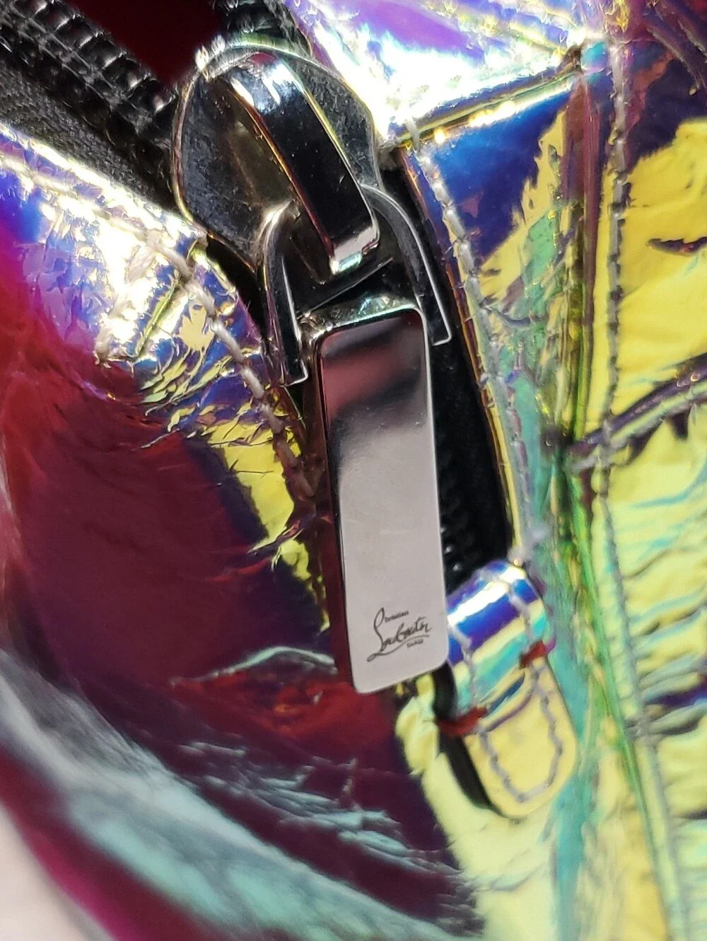 Authentic Christian Louboutin Iridescent Holographic Backpack